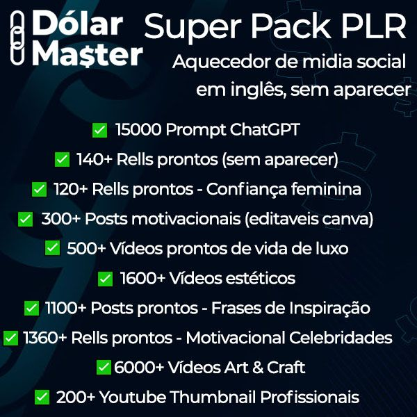 Super Pack - Aquecedor de páginas e mídias sociais em inglês sem aparecer PLR Compras Digitais