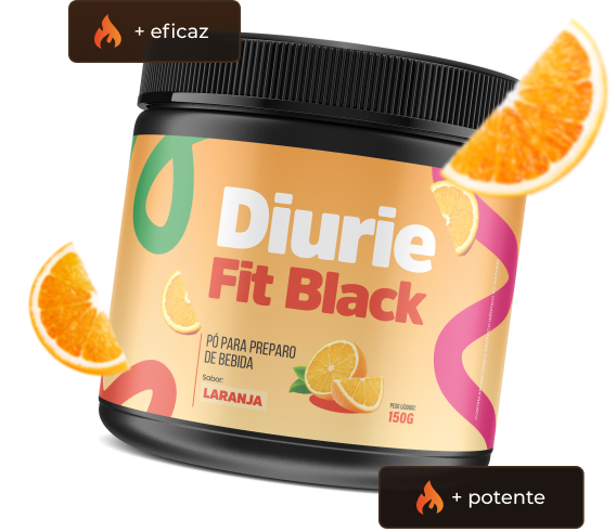DiurieFit Black: Detox + Queima de Gordura em Uma Única Bebida com Sabor de Laranja