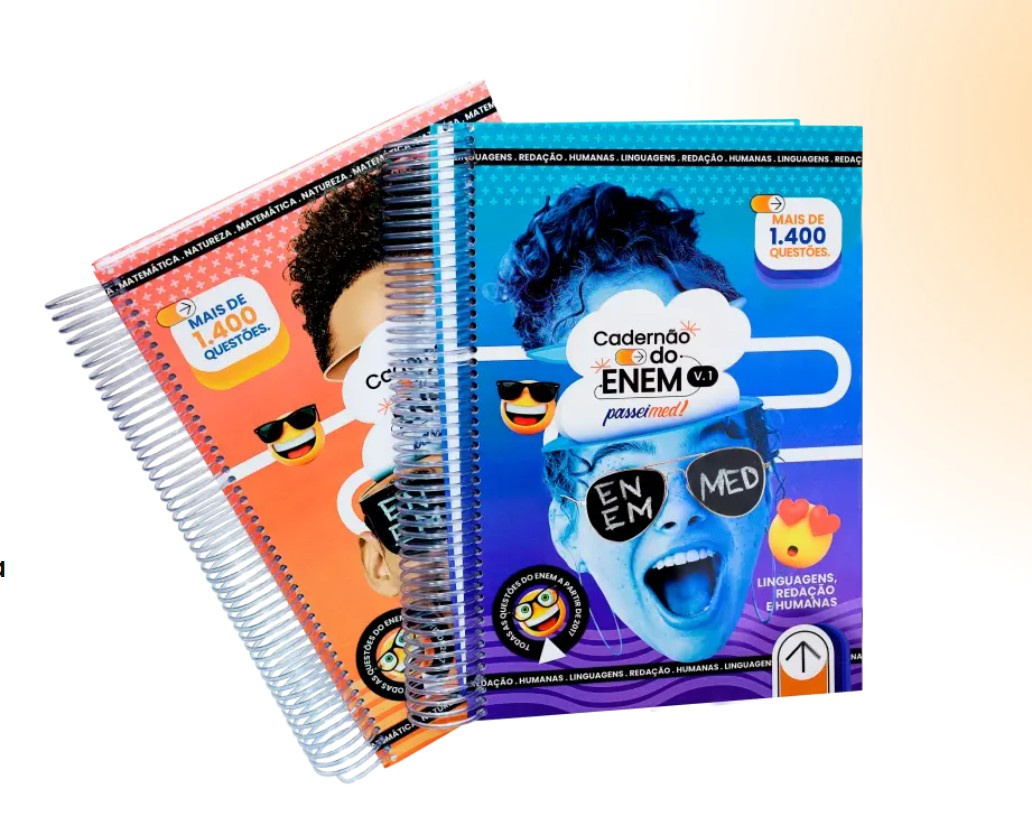2 Cadernões ENEM PasseiMED Impressos: Como Eles Potencializam a Nota TRI no Estudo para Medicina Compras Digitais