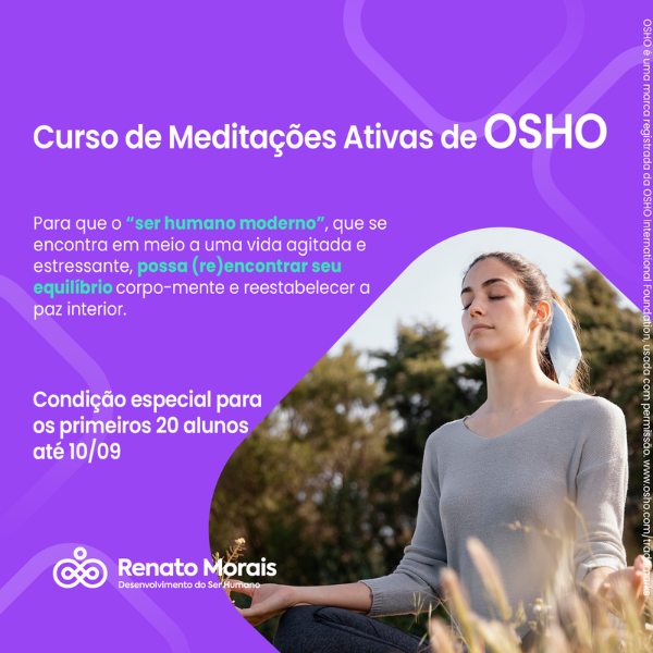 🧘‍♂️Curso de Meditações Ativas de OSHO: Como equilibrar corpo, mente e emoções com práticas profundas? Compras Digitais