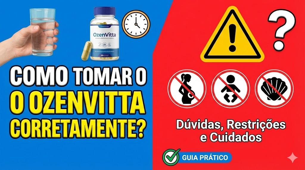 Como Tomar o OzenVitta Corretamente? Dúvidas, Restrições e Cuidados Compras Digitais