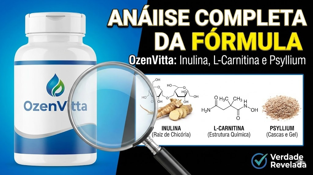 OzenVitta: Análise Completa da Fórmula (Inulina, L-Carnitina e Psyllium) Compras Digitais