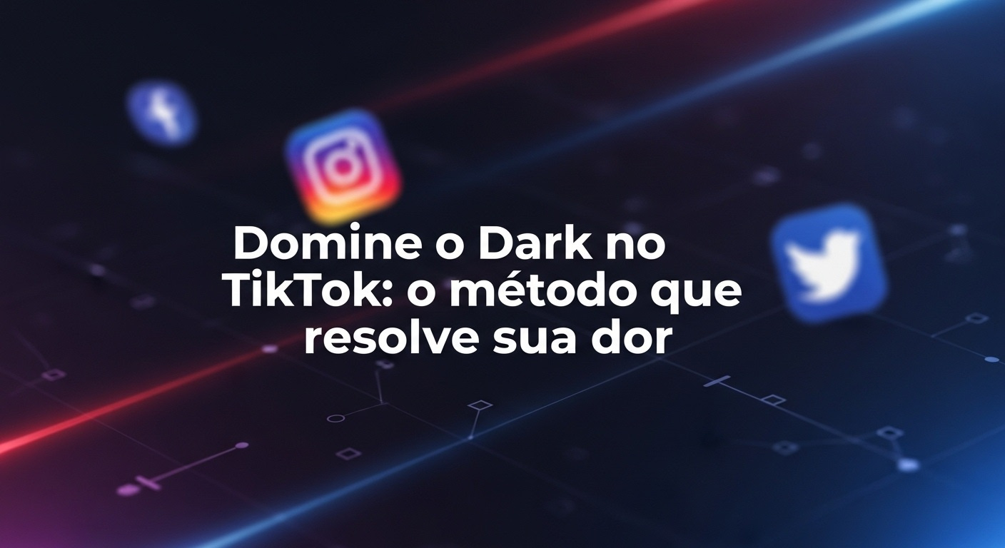 Domine o Dark no TikTok: o método que resolve sua dor Compras Digitais