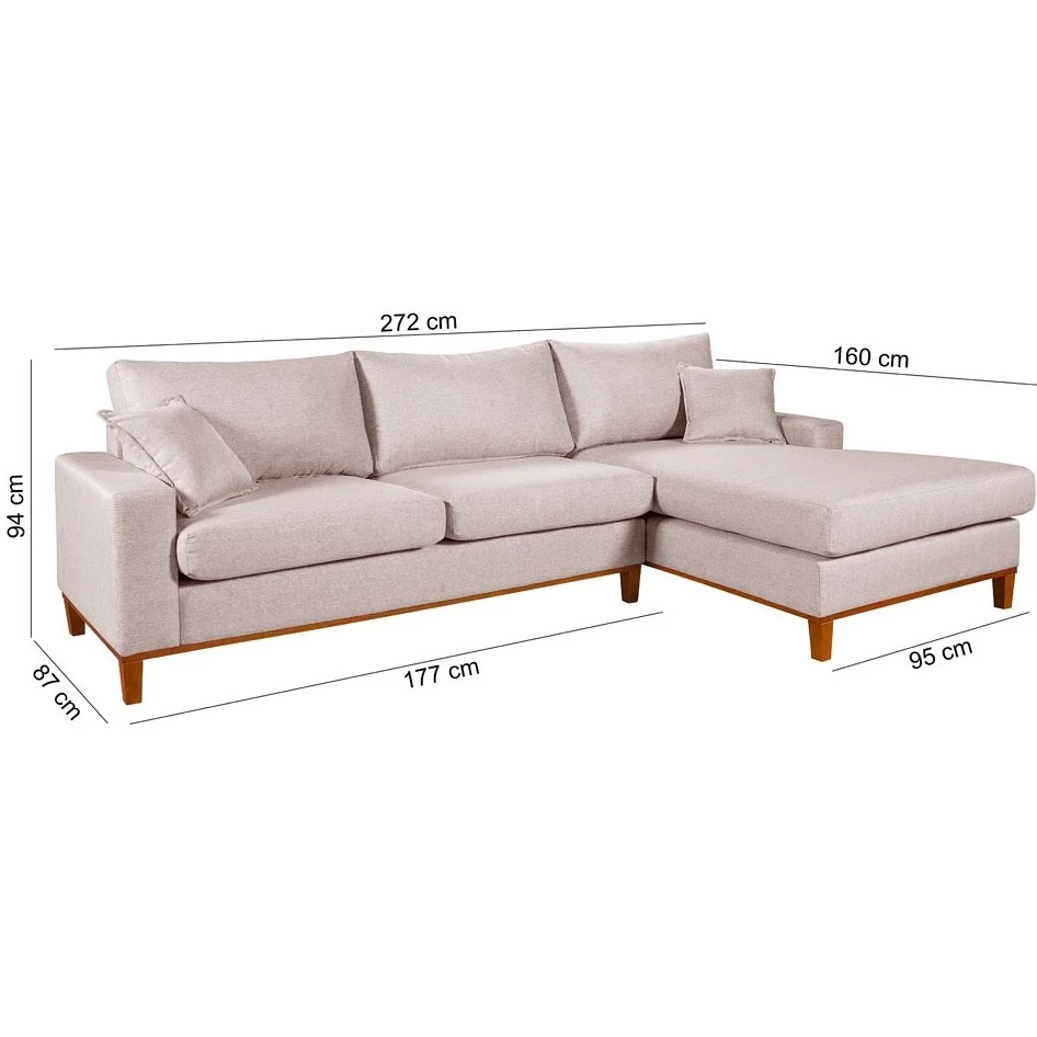 Sofá California 4 Lugares Living Linho com chaise esquerda: conforto que vira protagonista da sua sala Compras Digitais