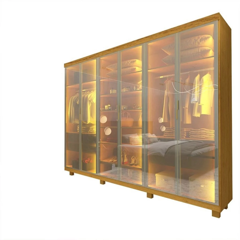 Guarda-roupa Casal Imperatriz 6 Portas com LED 100% MDF – O “novo padrão” dos quartos modernos em 2026