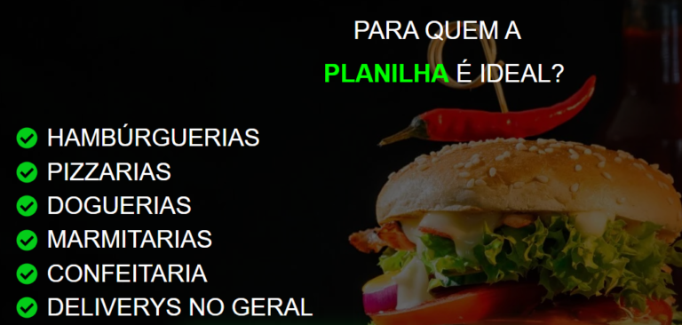 Planilha de controle para delivery profissional download