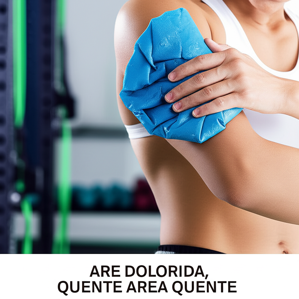 Imagem representando o uso de gelo e calor para recuperação física, relacionado ao produto Combo Gelo da pessoa não combina com seu calor de Caio Cesar.