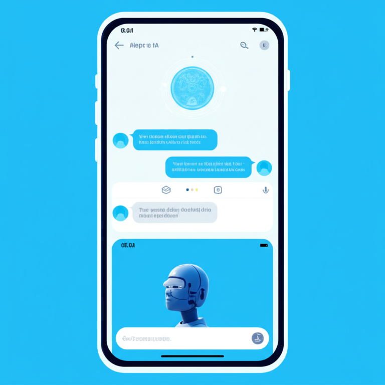 Imagem de um celular mostrando a interface do aplicativo AndreIA - Terapeuta de Bolso, com uma conversa em andamento.