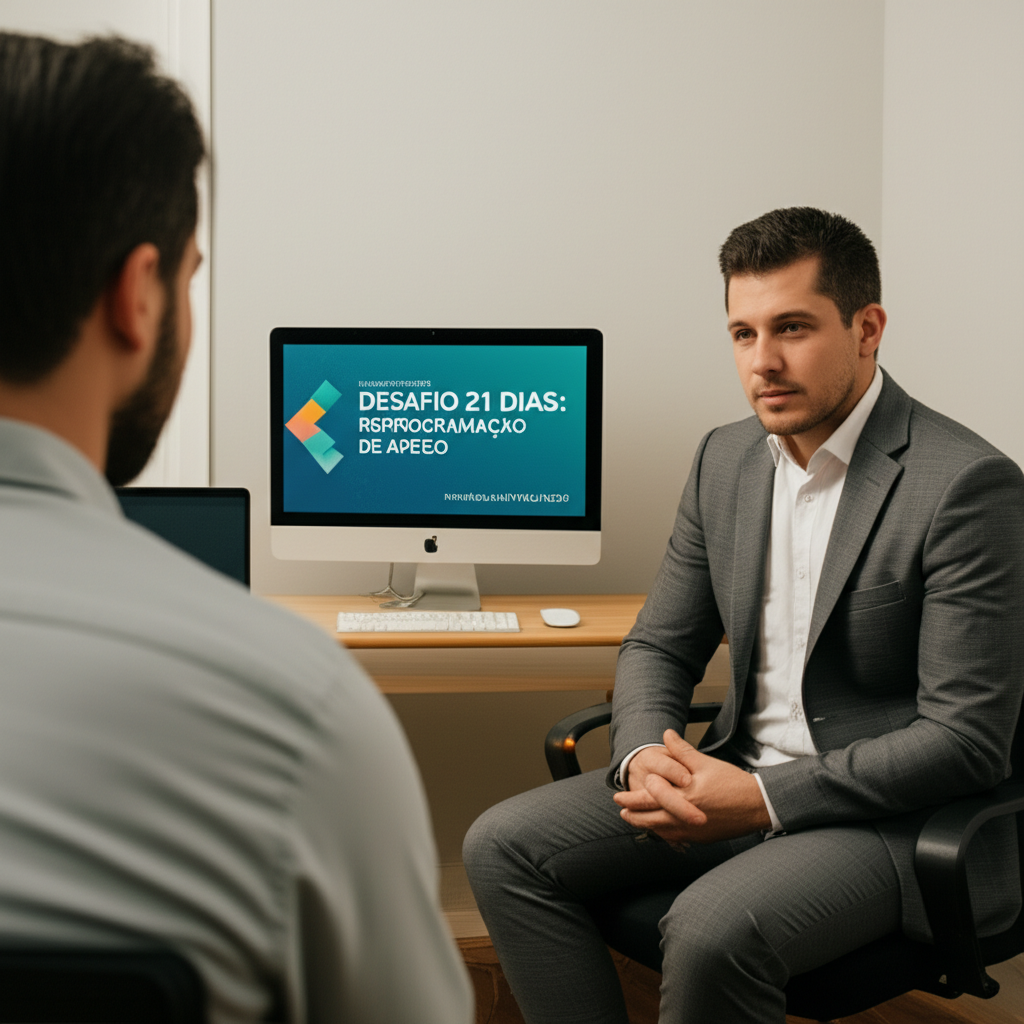 Psicólogo Mateus José durante uma sessão de terapia