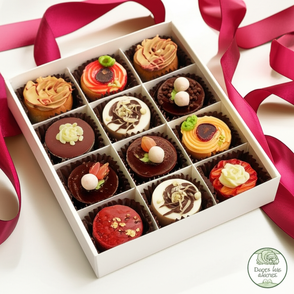 Doces sofisticados para presente feitos com técnicas de confeitaria de alto nível