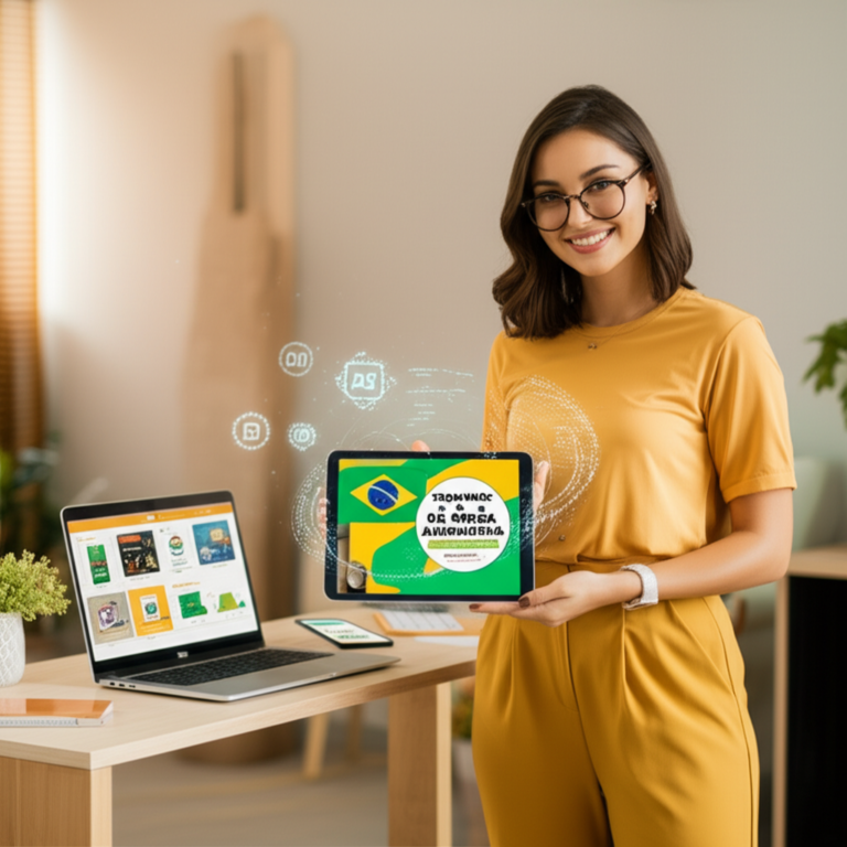 Nati Abreu: Segredos da Renda Automática: A Anatomia Técnica que os Gurus Ignoram 3 https://www.comprasdigitais.com.br/acesso-ao-curso/page/96/ Nati Abreu apresentando o curso Segredos da Renda Automática em um ambiente de home office digital com dispositivos e elementos de IA.