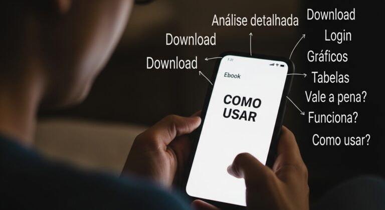 Caio Gomes, criador do curso O Senhor das LLMs, em frente a uma tela de computador com códigos e robôs