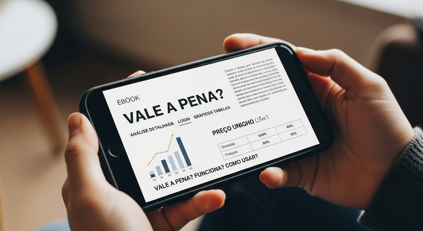 Claudinha Ia Cláudia Alves segurando um smartphone com uma tela de compras digitais